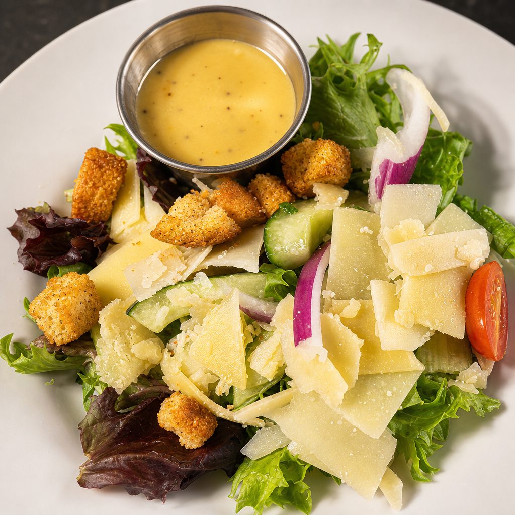 Deluxe Grilled Cheese & Salad.