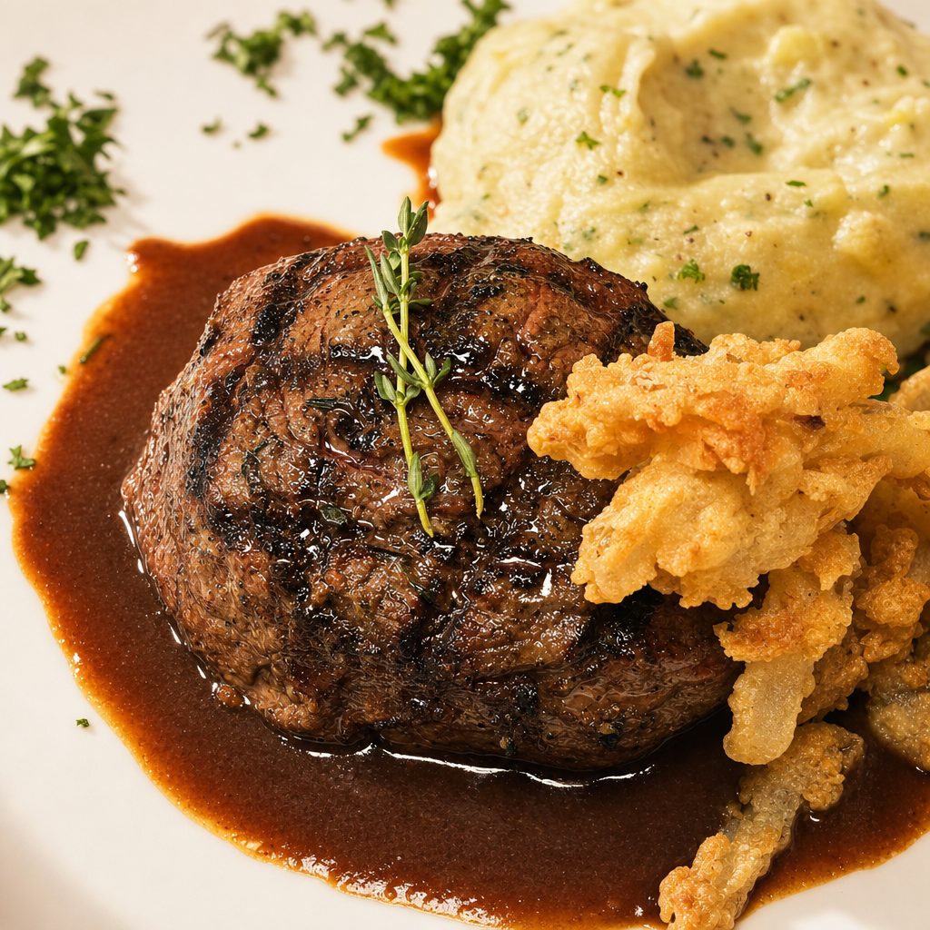 8 oz Angus Sirloin.